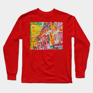 Singapore's Chinatown Long Sleeve T-Shirt